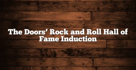 The Doors’ Rock and Roll Hall of Fame Induction